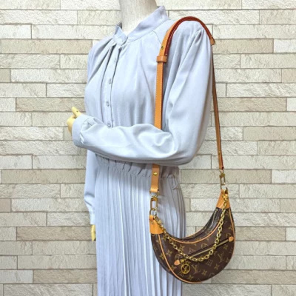 Louis Vuitton Bag Brown Canvas Shoulder Monogram Loop